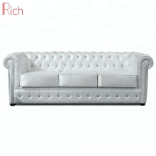 High Quality Lobby Modern Couch White PU Chesterfield Sofa In Hotel